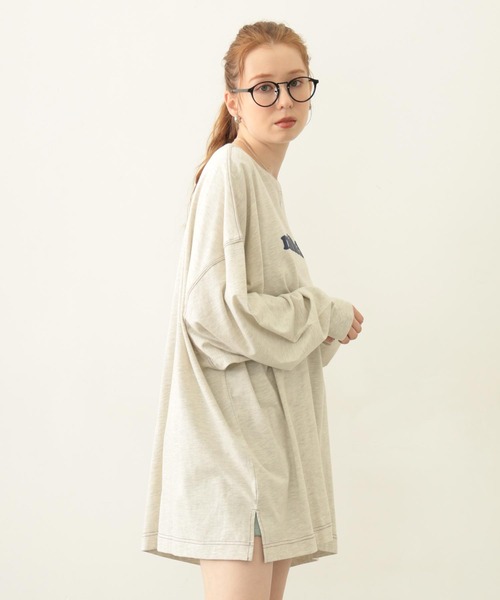 MILKFED.（ミルクフェド）の「COOPER LOGO SUPER BIG L/S TOP（Tシャツ/カットソー・レディース・ブラック/レッド/オートミール・ONE SIZE）」の19枚目の写真