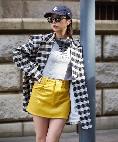 DURAS（デュラス）の「フェイクレザーミニスカート（スカート・レディース・ブルー/シルバー/イエロー/ブラック・MEDIUM/SMALL）」の15枚目の写真