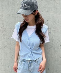 【2025SS】ニットベストドッキングＴシャツ
