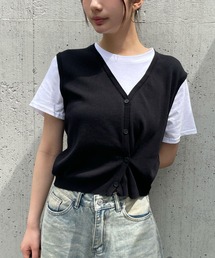 FOREVER 21 | 【2025SS】ニットベストドッキングＴシャツ(Tシャツ/カットソー)