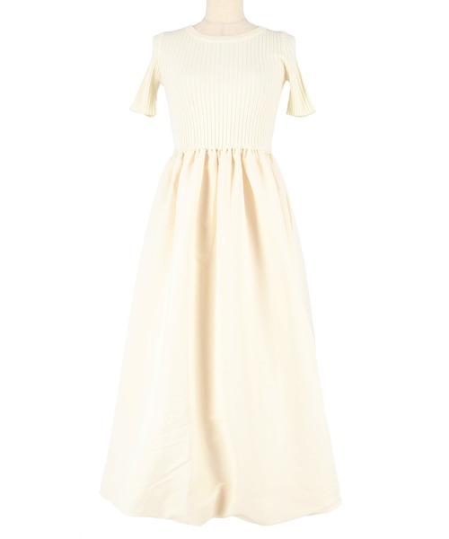 coca（coca）（コカ）の「異素材切り替えバルーンニットワンピース（ワンピース・レディース・アイボリー/ブラック・L/M/S）」の20枚目の写真