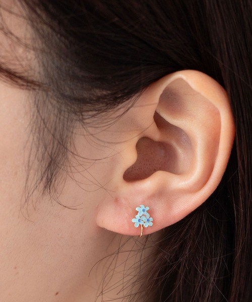 花言葉モチーフ イヤリング flower letter 【日本製