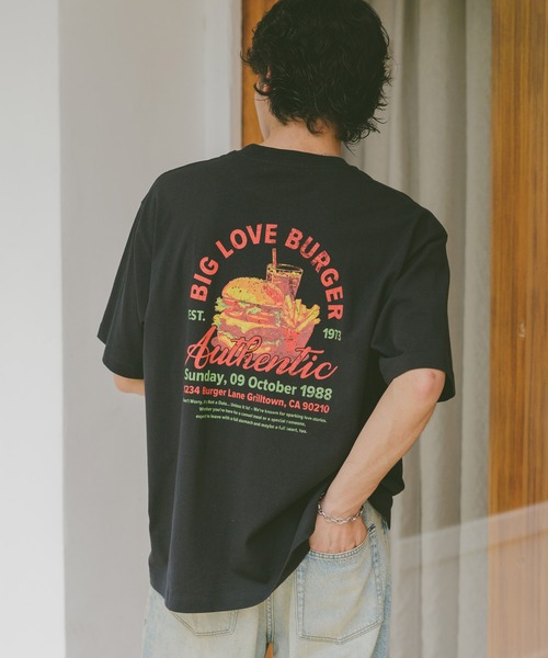 RAGEBLUE(レイジブルー)の「レトログラフィックプリントTシャツ(Tシャツ/カットソー・メンズ・ライトグレー/ブラック/ホワイト/ネイビー・LARGE/MEDIUM)」の3枚目の写真
