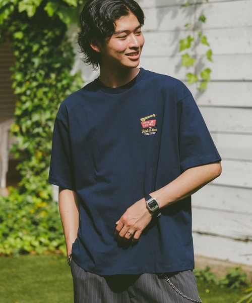 RAGEBLUE(レイジブルー)の「レトログラフィックプリントTシャツ(Tシャツ/カットソー・メンズ・ライトグレー/ブラック/ホワイト/ネイビー・LARGE/MEDIUM)」の16枚目の写真
