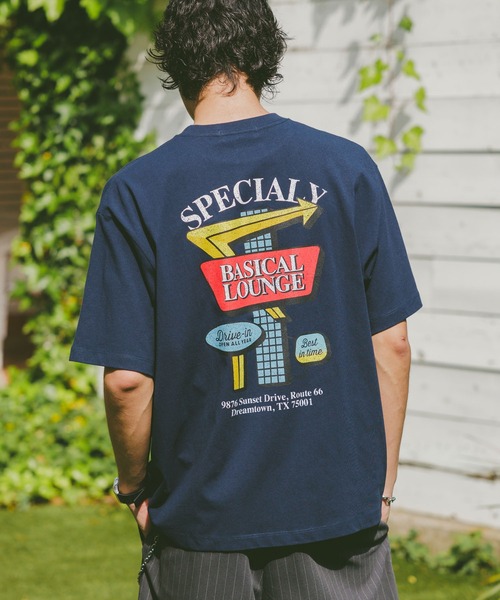 RAGEBLUE(レイジブルー)の「レトログラフィックプリントTシャツ(Tシャツ/カットソー・メンズ・ライトグレー/ブラック/ホワイト/ネイビー・LARGE/MEDIUM)」の14枚目の写真