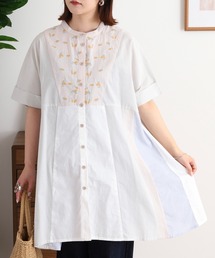 EMAGO レモン刺繍チュニックシャツ