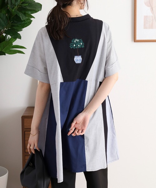 Emago(イマゴ)の「EMAGO レモン刺繍チュニックシャツ(シャツ/ブラウス・レディース・ブラック/ブルー/グレー・FREE)」の21枚目の写真