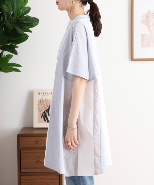 Emago(イマゴ)の「EMAGO レモン刺繍チュニックシャツ(シャツ/ブラウス・レディース・ブラック/ブルー/グレー・FREE)」の10枚目の写真