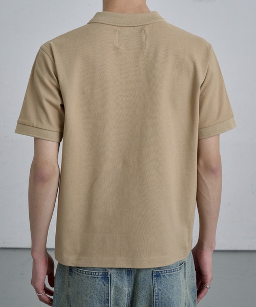 THE CLE(ザクレ)の「KANOKO POLO SHIRT / 鹿の子ポロシャツ【鹿の子】【ポロ】 ポロシャツ トップス メンズ(ポロシャツ・メンズ・チャコール/アイボリー/ブラック・SMALL/MEDIUM/LARGE)」の6枚目の写真