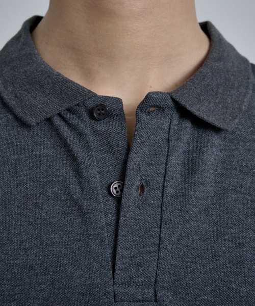 THE CLE(ザクレ)の「KANOKO POLO SHIRT / 鹿の子ポロシャツ【鹿の子】【ポロ】 ポロシャツ トップス メンズ(ポロシャツ・メンズ・チャコール/アイボリー/ブラック・SMALL/MEDIUM/LARGE)」の16枚目の写真