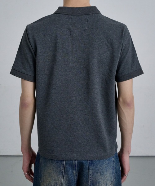 THE CLE(ザクレ)の「KANOKO POLO SHIRT / 鹿の子ポロシャツ【鹿の子】【ポロ】 ポロシャツ トップス メンズ(ポロシャツ・メンズ・チャコール/アイボリー/ブラック・SMALL/MEDIUM/LARGE)」の14枚目の写真