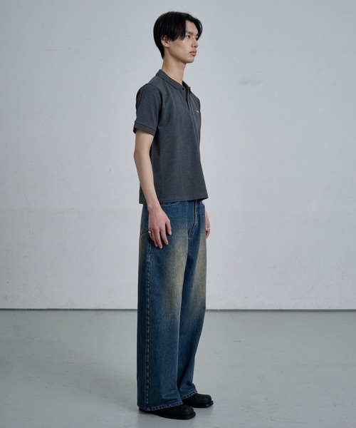 THE CLE(ザクレ)の「KANOKO POLO SHIRT / 鹿の子ポロシャツ【鹿の子】【ポロ】 ポロシャツ トップス メンズ(ポロシャツ・メンズ・チャコール/アイボリー/ブラック・SMALL/MEDIUM/LARGE)」の13枚目の写真