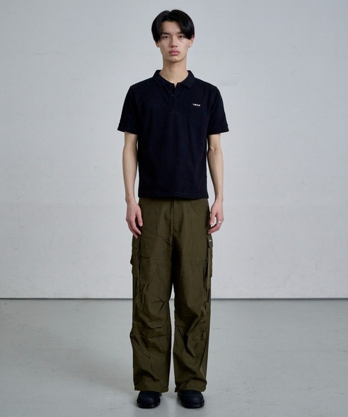 THE CLE(ザクレ)の「KANOKO POLO SHIRT / 鹿の子ポロシャツ【鹿の子】【ポロ】 ポロシャツ トップス メンズ(ポロシャツ・メンズ・チャコール/アイボリー/ブラック・SMALL/MEDIUM/LARGE)」の7枚目の写真