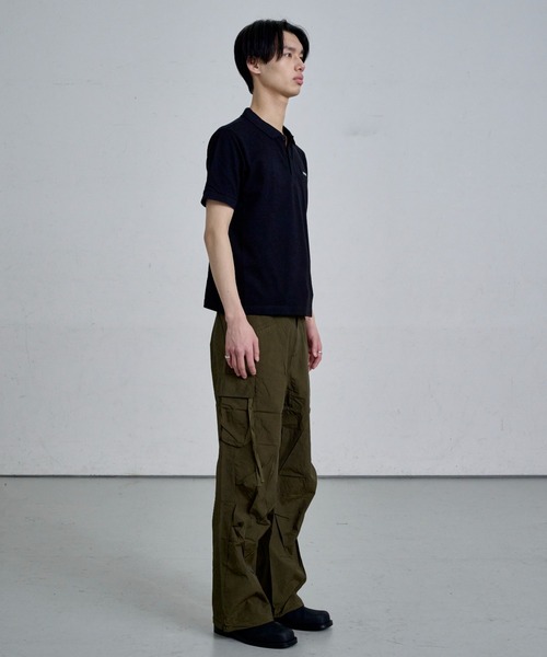 THE CLE(ザクレ)の「KANOKO POLO SHIRT / 鹿の子ポロシャツ【鹿の子】【ポロ】 ポロシャツ トップス メンズ(ポロシャツ・メンズ・チャコール/アイボリー/ブラック・SMALL/MEDIUM/LARGE)」の8枚目の写真