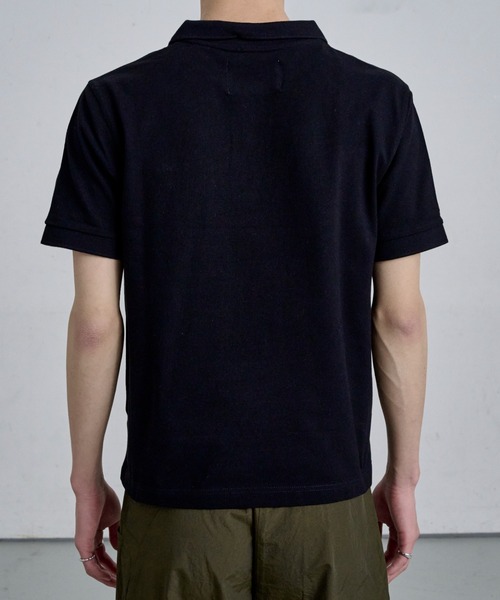 THE CLE(ザクレ)の「KANOKO POLO SHIRT / 鹿の子ポロシャツ【鹿の子】【ポロ】 ポロシャツ トップス メンズ(ポロシャツ・メンズ・チャコール/アイボリー/ブラック・SMALL/MEDIUM/LARGE)」の9枚目の写真
