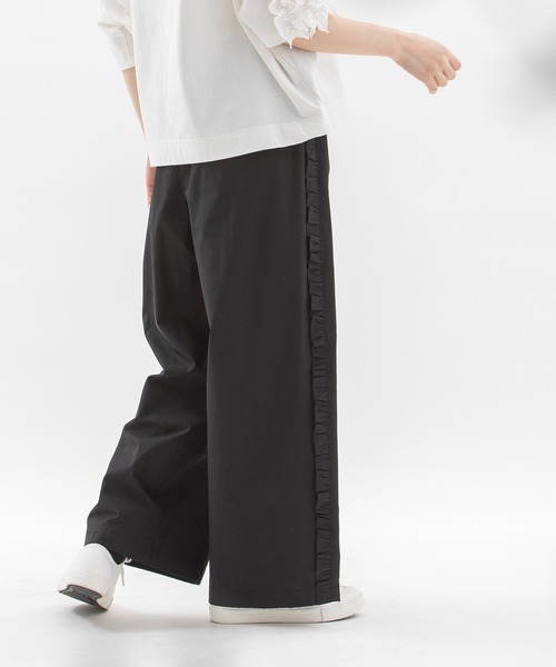 nop de nod（ノップドゥノッド）の「サイドフリルタックパンツ（その他パンツ・レディース・ブラック/ブルー系その他/インディゴブルー・3）」の22枚目の写真