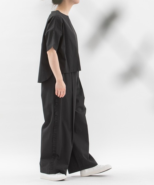 nop de nod（ノップドゥノッド）の「サイドフリルタックパンツ（その他パンツ・レディース・ブラック/ブルー系その他/インディゴブルー・3）」の12枚目の写真