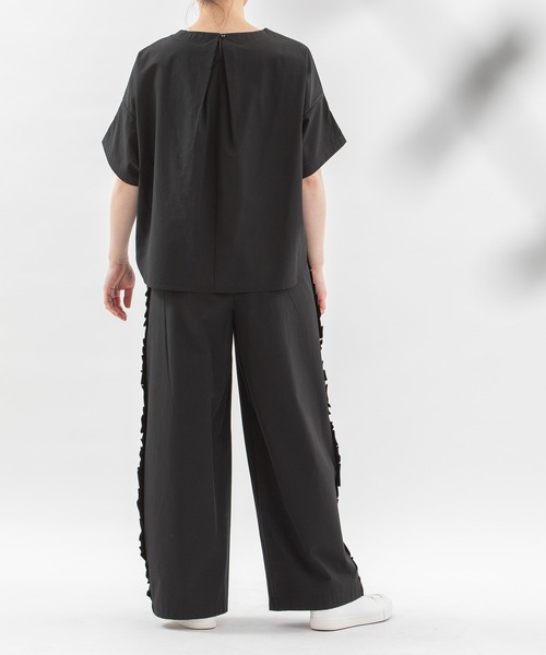 nop de nod（ノップドゥノッド）の「サイドフリルタックパンツ（その他パンツ・レディース・ブラック/ブルー系その他/インディゴブルー・3）」の11枚目の写真