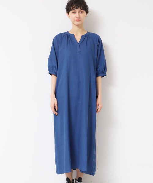 Dessin（デッサン）の「【洗える】パフスリーブAラインワンピース（S～L）（ワンピース・レディース・ブルー/ブラウン系その他/ブラック・03/02/01）」の16枚目の写真