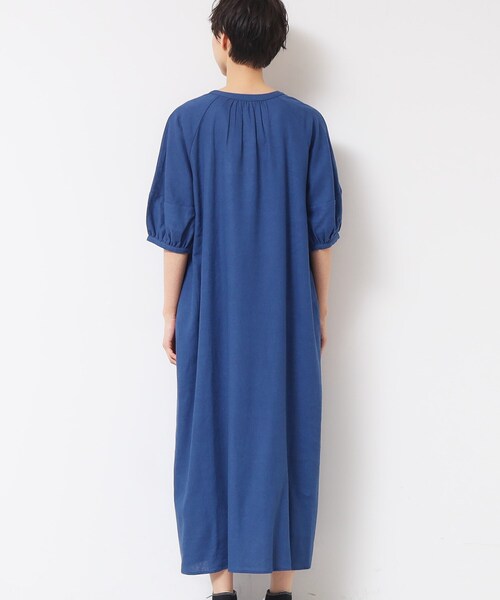 Dessin（デッサン）の「【洗える】パフスリーブAラインワンピース（S～L）（ワンピース・レディース・ブルー/ブラウン系その他/ブラック・03/02/01）」の18枚目の写真
