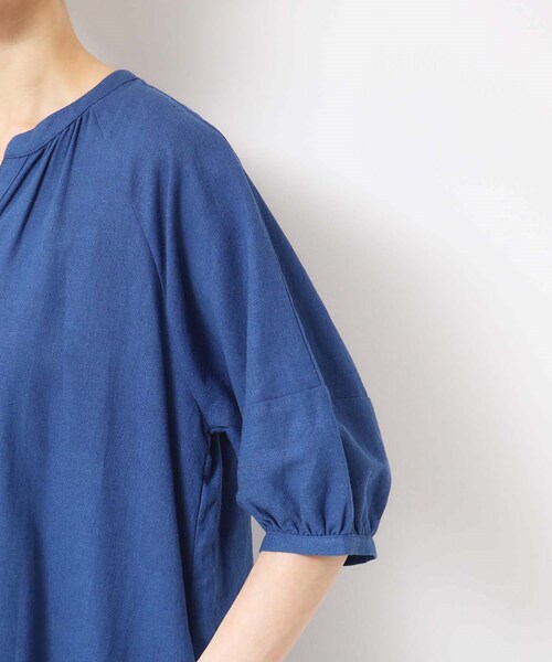 Dessin（デッサン）の「【洗える】パフスリーブAラインワンピース（S～L）（ワンピース・レディース・ブルー/ブラウン系その他/ブラック・03/02/01）」の20枚目の写真