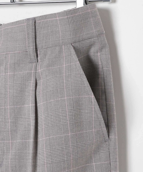 PAGEBOY（ページボーイ）の「ライトエステルフレアパンツ（スラックス・レディース・ブラック/チェック/チャコールグレー・FREE）」の6枚目の写真