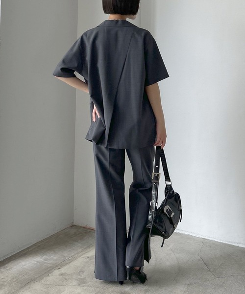 PAGEBOY（ページボーイ）の「ライトエステルフレアパンツ（スラックス・レディース・ブラック/チェック/チャコールグレー・FREE）」の19枚目の写真