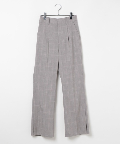 PAGEBOY（ページボーイ）の「ライトエステルフレアパンツ（スラックス・レディース・ブラック/チェック/チャコールグレー・FREE）」の12枚目の写真