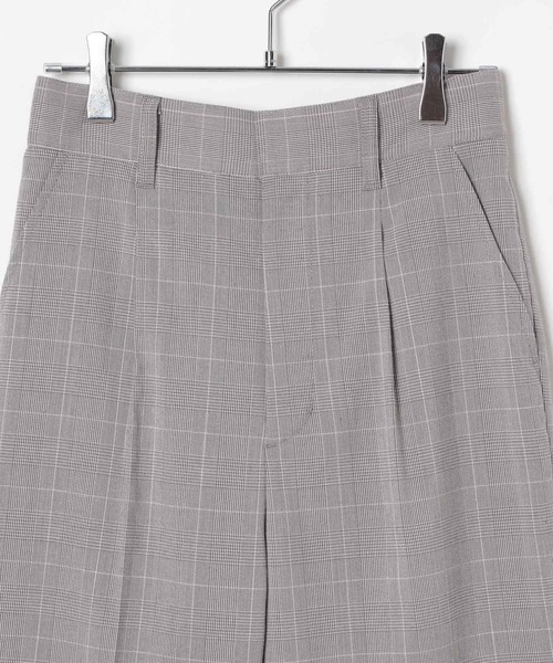 PAGEBOY（ページボーイ）の「ライトエステルフレアパンツ（スラックス・レディース・ブラック/チェック/チャコールグレー・FREE）」の8枚目の写真