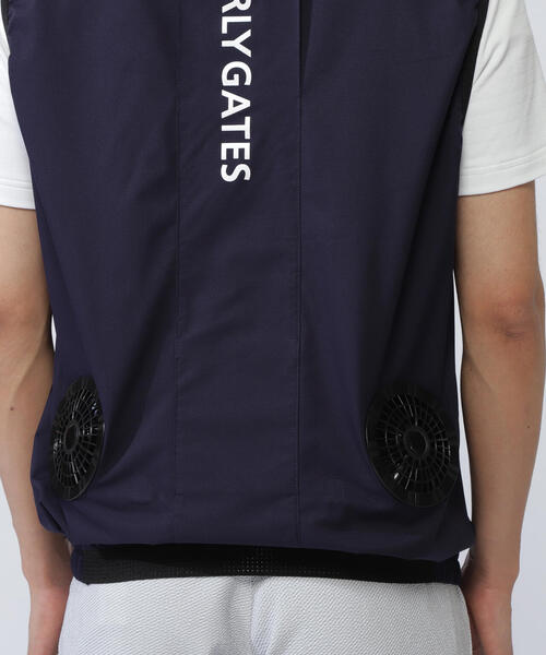 PEARLY GATES】カチオンマルチストレッチニットファンベスト