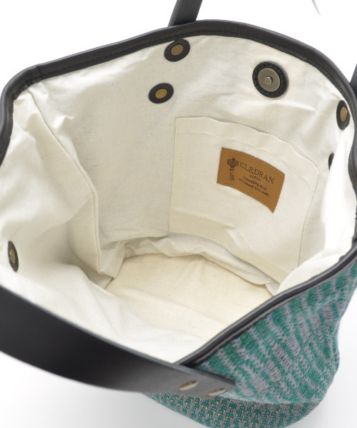 CLEDRAN（クレドラン）の「【厚みのあるジュート素材】 CL3770 HAND＆WORK FLOWER PATTERN TOTE（トートバッグ・レディース・ブラック系その他/グリーン系その他・FREE）」の12枚目の写真
