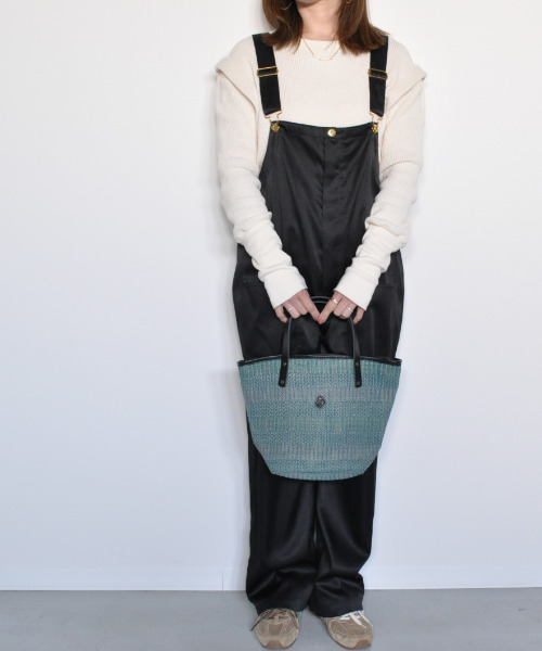 CLEDRAN（クレドラン）の「【厚みのあるジュート素材】 CL3770 HAND＆WORK FLOWER PATTERN TOTE（トートバッグ・レディース・ブラック系その他/グリーン系その他・FREE）」の15枚目の写真