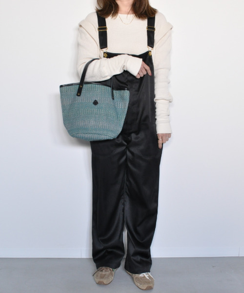 CLEDRAN（クレドラン）の「【厚みのあるジュート素材】 CL3770 HAND＆WORK FLOWER PATTERN TOTE（トートバッグ・レディース・ブラック系その他/グリーン系その他・FREE）」の16枚目の写真