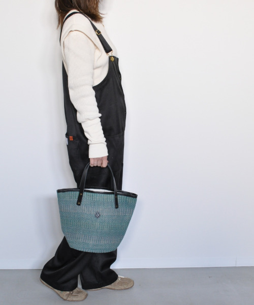 CLEDRAN（クレドラン）の「【厚みのあるジュート素材】 CL3770 HAND＆WORK FLOWER PATTERN TOTE（トートバッグ・レディース・ブラック系その他/グリーン系その他・FREE）」の17枚目の写真