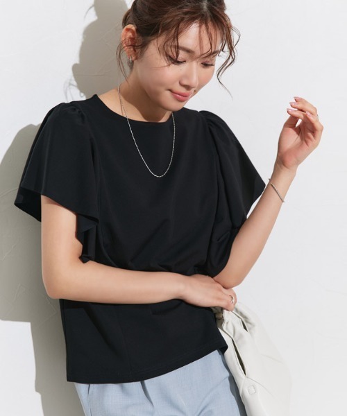 接触冷感ラッフルTシャツ（Tシャツ/カットソー）｜Pierrot