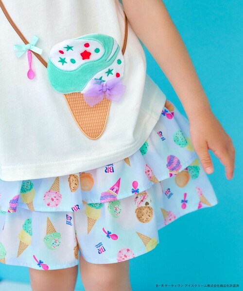 ANY（エニィ）の「【any FAM×サーティワン アイスクリーム】フレーバー ポシェットTシャツ（Tシャツ/カットソー・キッズ・アイボリー系/ライラック系/ピンク系・90/100/110/130/120）」の8枚目の写真