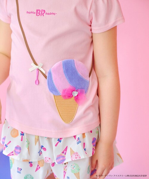 ANY（エニィ）の「【any FAM×サーティワン アイスクリーム】フレーバー ポシェットTシャツ（Tシャツ/カットソー・キッズ・アイボリー系/ライラック系/ピンク系・90/100/110/130/120）」の6枚目の写真