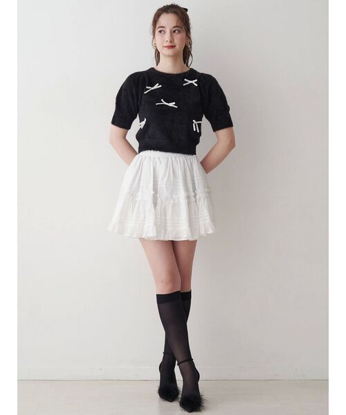 CALNAMUR（カルナムール）の「コットンギャザーボリュームスカート（スカート・レディース・ブラック/ベージュ/ホワイト・FREE）」の19枚目の写真