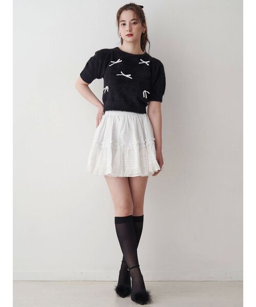 CALNAMUR（カルナムール）の「コットンギャザーボリュームスカート（スカート・レディース・ブラック/ベージュ/ホワイト・FREE）」の18枚目の写真