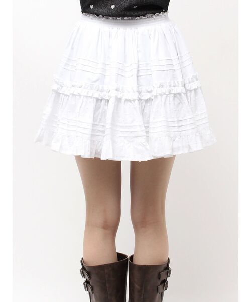 CALNAMUR（カルナムール）の「コットンギャザーボリュームスカート（スカート・レディース・ブラック/ベージュ/ホワイト・FREE）」の4枚目の写真