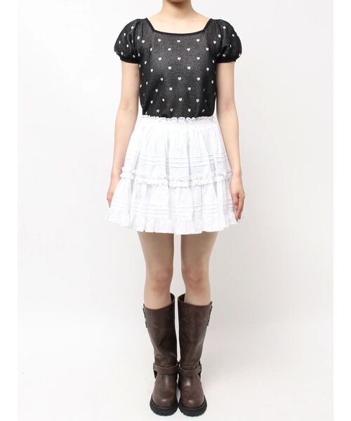 CALNAMUR（カルナムール）の「コットンギャザーボリュームスカート（スカート・レディース・ブラック/ベージュ/ホワイト・FREE）」の9枚目の写真