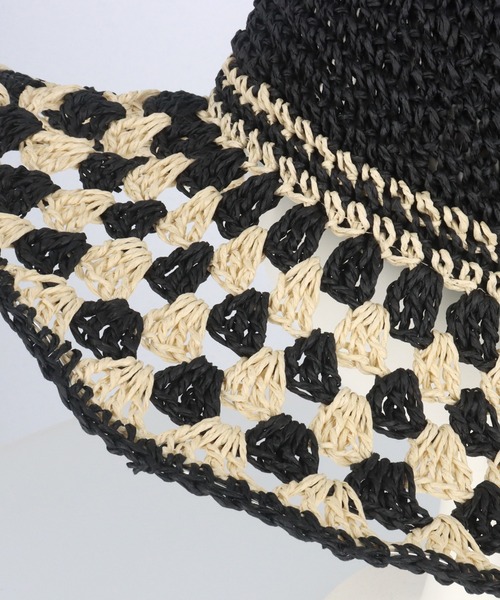 anap mimpi（アナップミンピ）の「ワイヤー入り ツバヒロ ペーパー クロッシェ ハット（ハット・レディース・ベージュ/ブラック・FREE）」の11枚目の写真