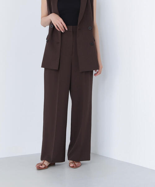 NATURAL BEAUTY BASIC(ナチュラルビューティーベーシック)の「◇ドライタッチ SETUP パンツ(その他パンツ・レディース・ベージュ/ダークブラウン・MEDIUM/P/S)」の8枚目の写真