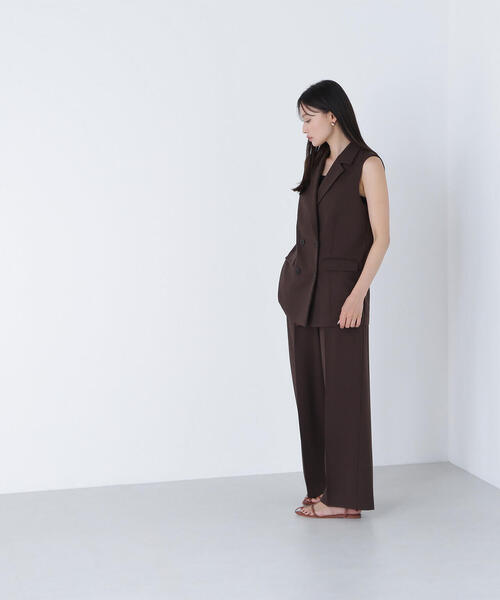 NATURAL BEAUTY BASIC(ナチュラルビューティーベーシック)の「◇ドライタッチ SETUP パンツ(その他パンツ・レディース・ベージュ/ダークブラウン・MEDIUM/P/S)」の10枚目の写真