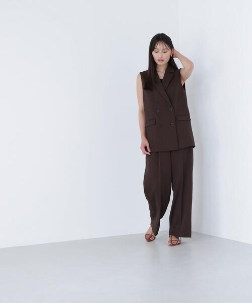 NATURAL BEAUTY BASIC(ナチュラルビューティーベーシック)の「◇ドライタッチ SETUP パンツ(その他パンツ・レディース・ベージュ/ダークブラウン・MEDIUM/P/S)」の11枚目の写真