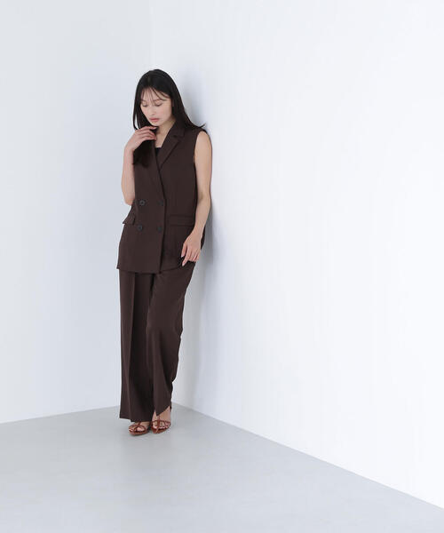 NATURAL BEAUTY BASIC(ナチュラルビューティーベーシック)の「◇ドライタッチ SETUP パンツ(その他パンツ・レディース・ベージュ/ダークブラウン・MEDIUM/P/S)」の12枚目の写真