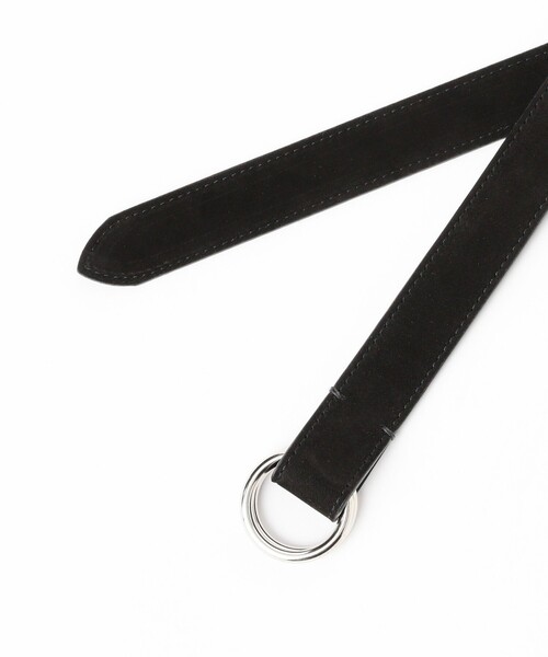 BRILLA per il gusto(ブリッラペルイルグースト)の「ヌバック ダブルリング ベルト(ベルト・メンズ・ダークブラウン/ブラック・50/48/46)」の4枚目の写真