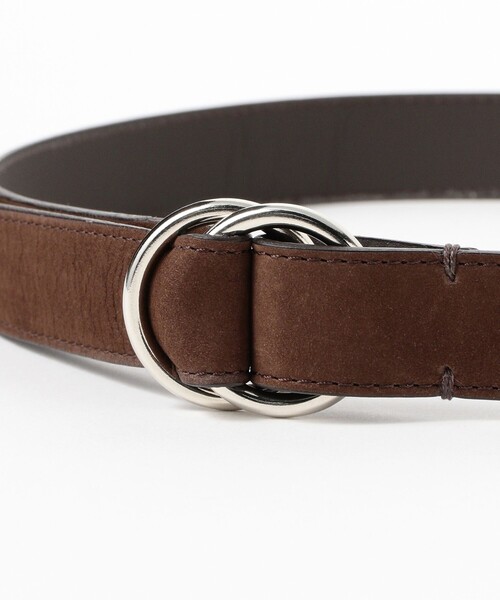 BRILLA per il gusto(ブリッラペルイルグースト)の「ヌバック ダブルリング ベルト(ベルト・メンズ・ダークブラウン/ブラック・50/48/46)」の6枚目の写真