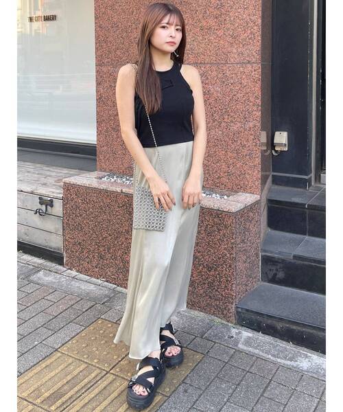 MURUA（ムルーア）の「トリックドッキングキャミタンク（タンクトップ・レディース・ホワイト/ブラック/ライム・FREE）」の7枚目の写真