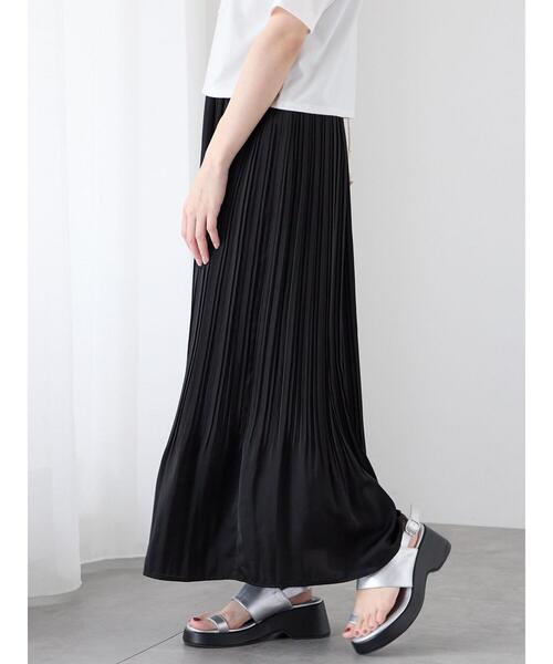 Te chichi TERRASSE（テチチテラス）の「【選べる着丈】消しプリーツスカート（スカート・レディース・ベージュ/ブルー/チャコールグレー/ブラック・ﾌﾘｰ(M)/ﾌﾘｰ(L)）」の2枚目の写真